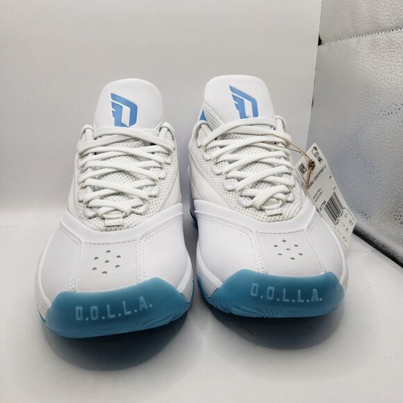 Adidas DAME CERTIFIED 2 LOW IE7794 White Blue Mens Basketball Shoes Size 7.5 - Picture 4 of 8